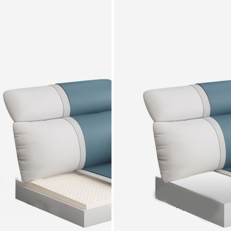 Flared Arms Sofa with Ottoman Included and Storage for 3 People