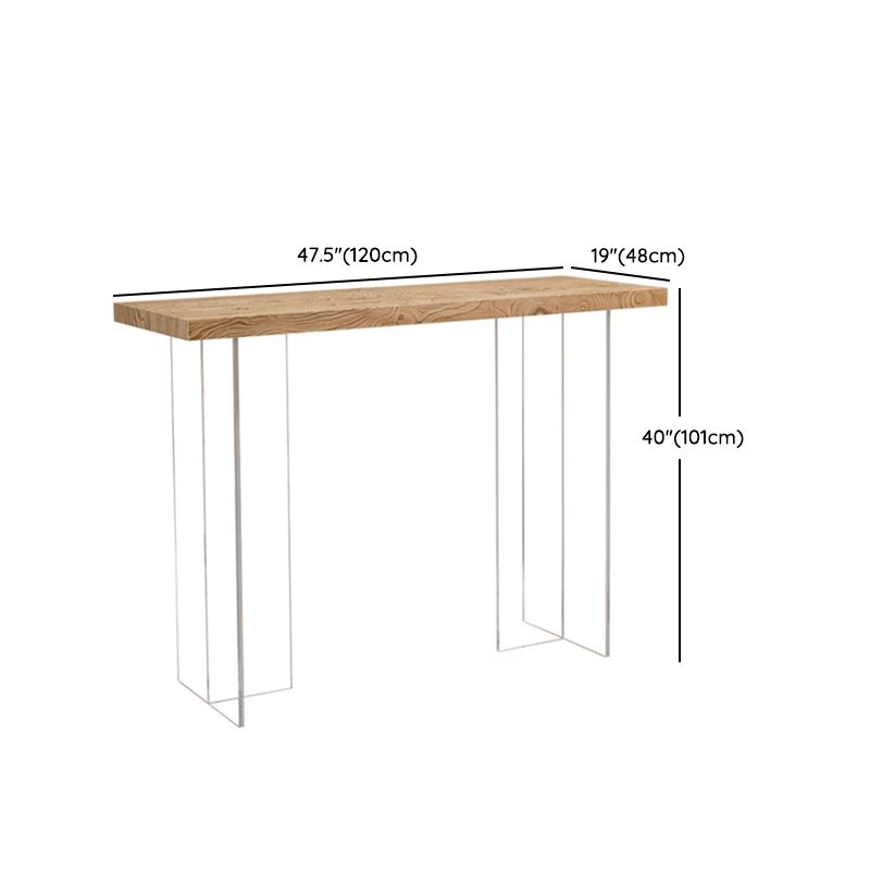 Double Pedestal Bar Table Set 1/3 Pcs Stone Top Bar Table and Solid Wood Stools