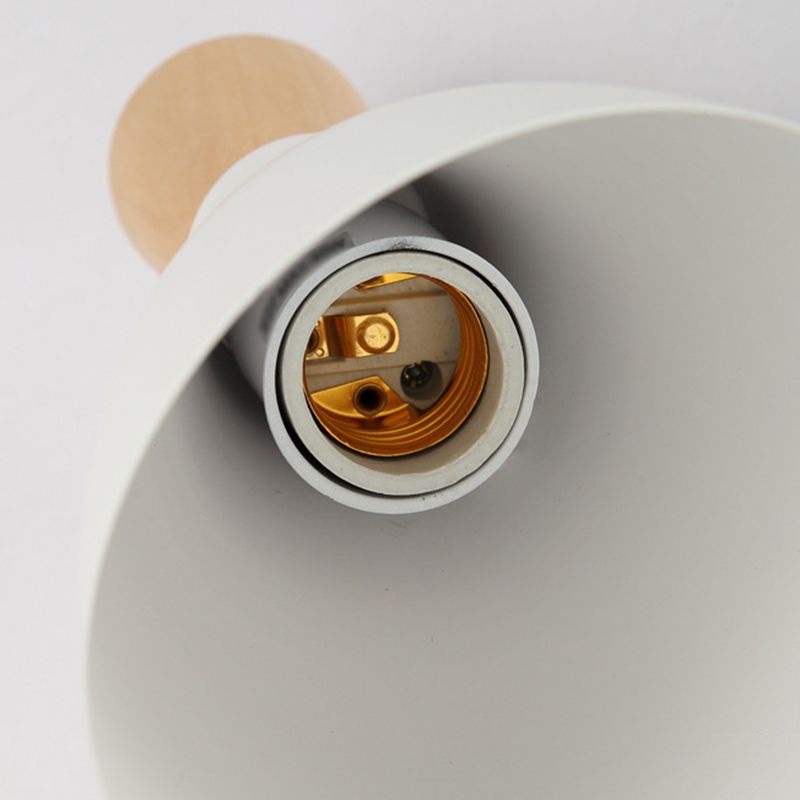 Geometrie IJzeren Wandbevestiging Lamp Lichte bevestiging Modernistische 1head witte wandverlichting met ronde houten achterplaat
