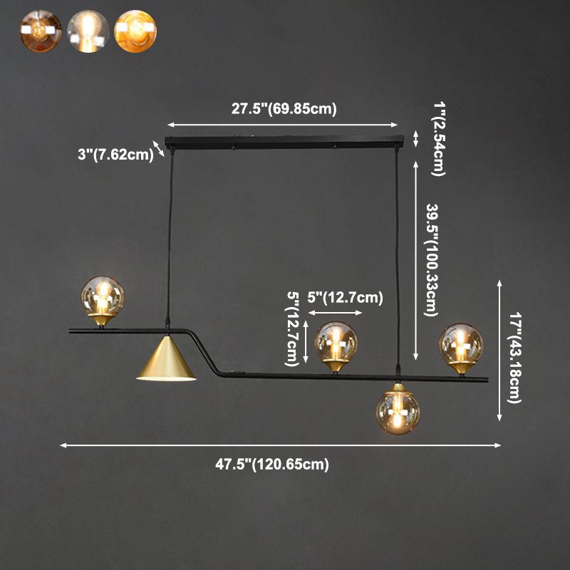 Nordic Pendant Light Modern Glass Shade Chandelier Lampe pour salle à manger