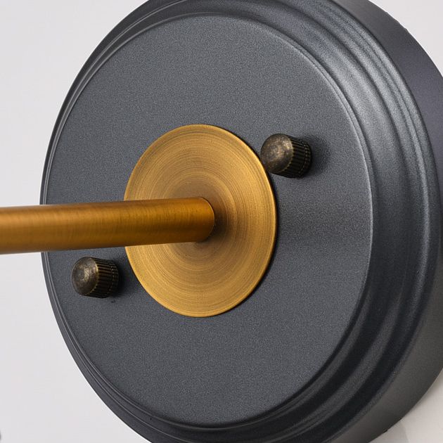 Schwarz 1 leichte Wandleuchter leichter industrieller Stil mit Metallbahnkegelwandlampe