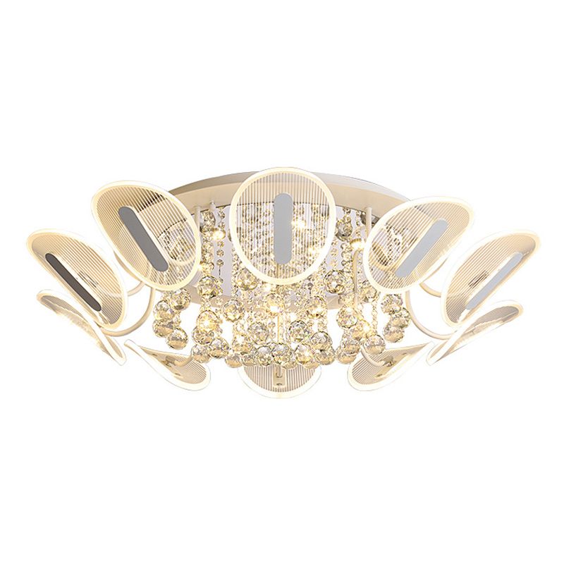 Radial Flush Mount Ceiling Light Contemporary Metal Ceiling Light Fixtures for Bedroom