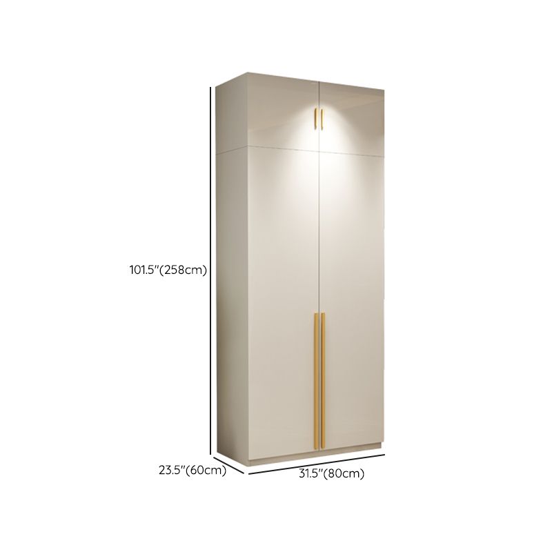 Modern Wardrobe Closet with Garment Rod Wooden Wardrobe Armoire