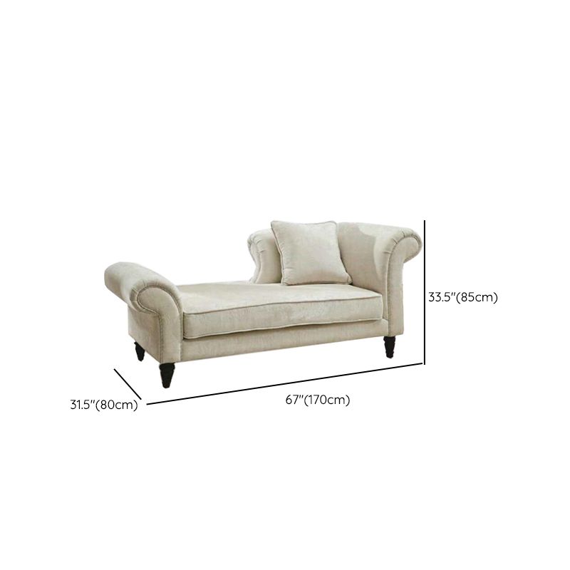 Faux Leather/Fabric Accent Chair Traditional  Flared Arms Chaise