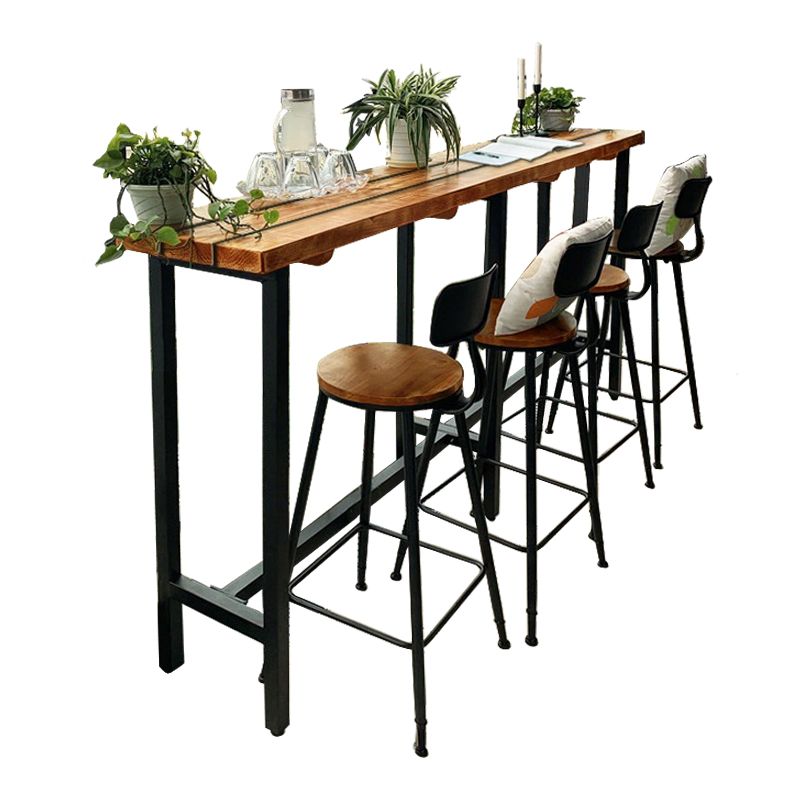 Contemporary Rectangle Patio Table Water Resistant in Brown and Black