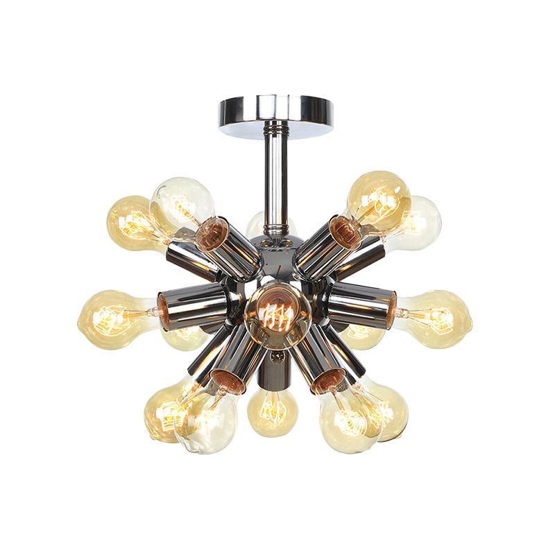 Chroom/gouden Sputnik semi-inbouw vintage ijzer 6/9/12 lichten restaurant verzonken plafondlamp armatuur