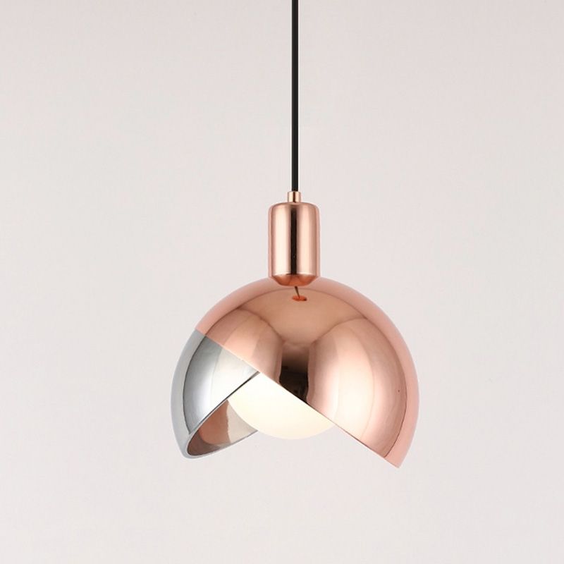 Globe -LED -Einzelheizenlicht im modernen kreativen Stil Schmiedeeisen -Hanglampe mit Glasschatten