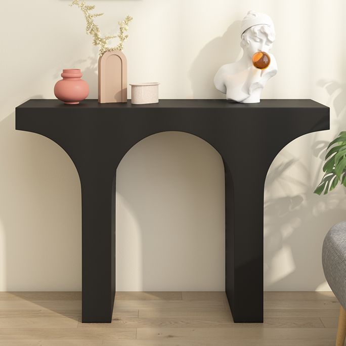 Wood Console Table 33.4 inch High, Hall Sled Console Accent Table