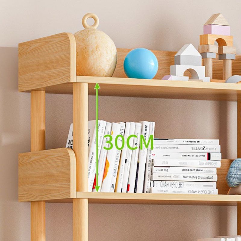 Contemporary Engineered Wood Bookcase Standard Open Back Bookshelf with Shelves