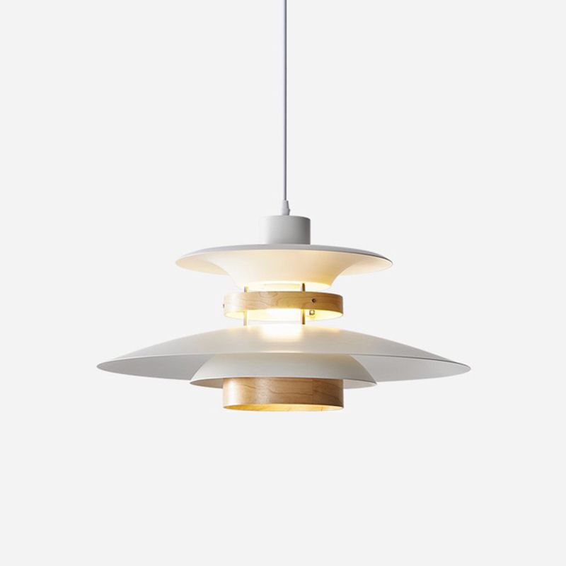 Shade Hanging Lights MODERNE MODERNE MODERNE 1 Light Hanging Mount Mount avec bois pour le chevet