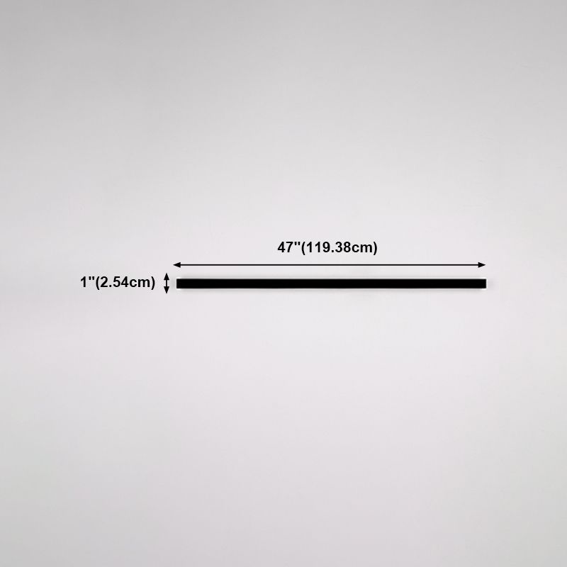 Linear Shape Metal Wall Sconce Modern Style 1- Light Wall Mount Light in Black