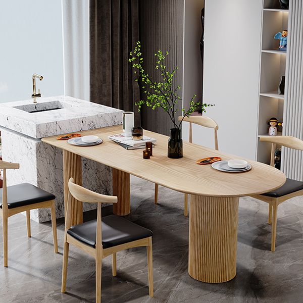 Solid Wood Dining Table Contemporary Dinner Table for Home Kitchen