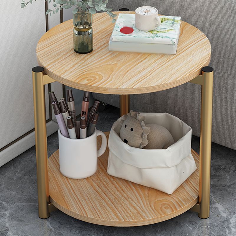 Modern Wood End Table with Storage and no drawer for Living Room