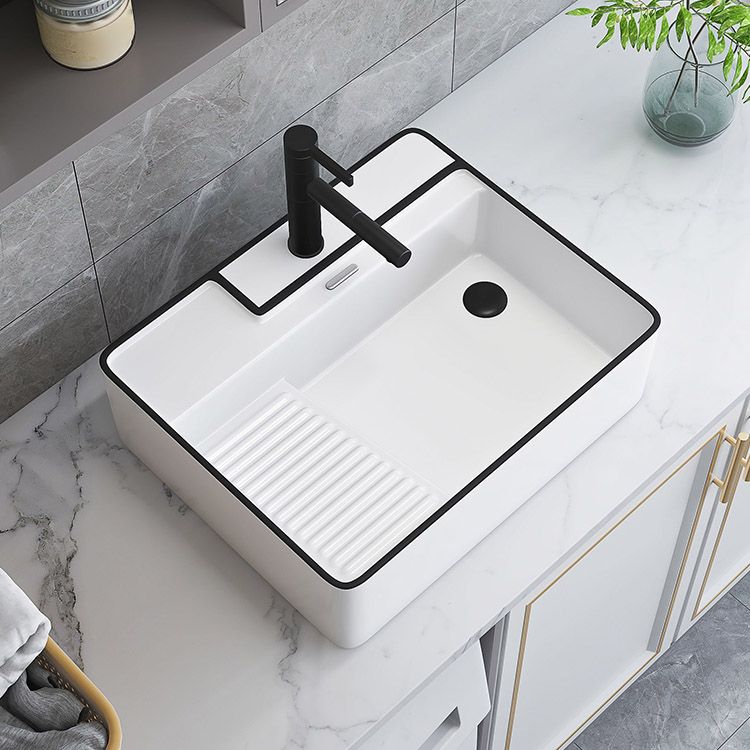 Porcelain Trough Bathroom Sink Traditional Trough Bathroom Sink With Basin