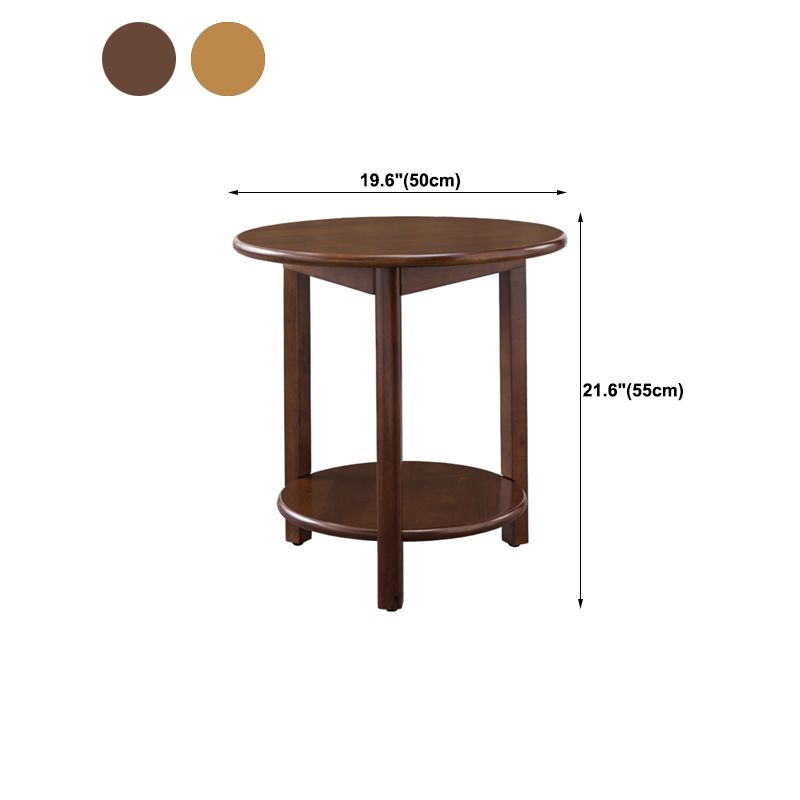 Solid Wood 3 Legs End Table Nordic Minimalist Round Side End Table