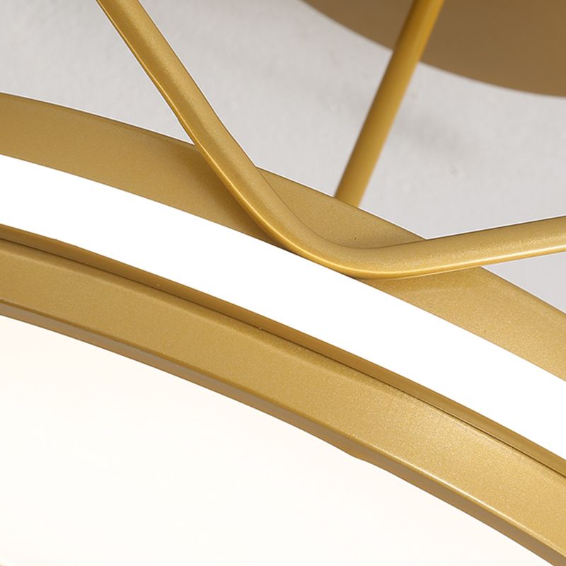 Crown Shape LED Ceiling Lamp Kids Style Iron 2 Lights Flush Mount for Bedroom