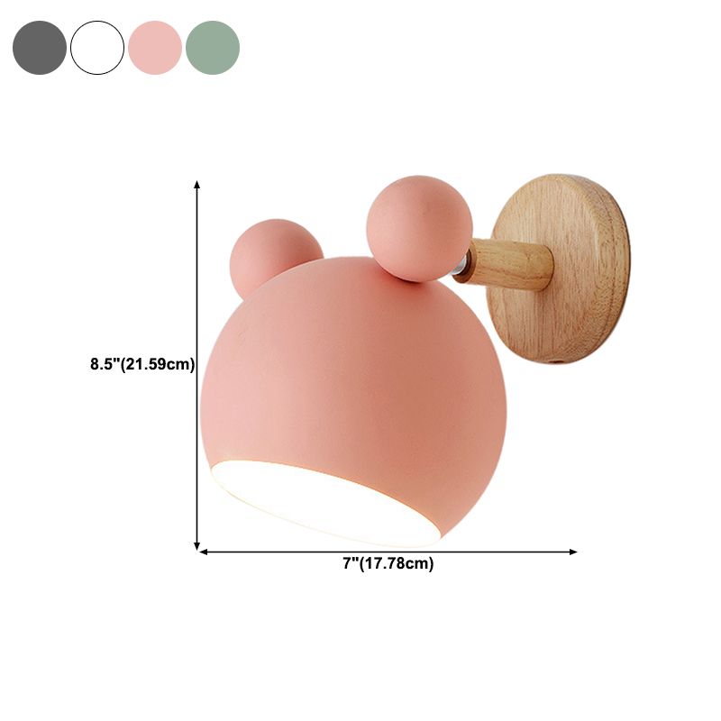 Modern Bear Shape Wall Sconce Lights 1 Light Wall Light for Living Room