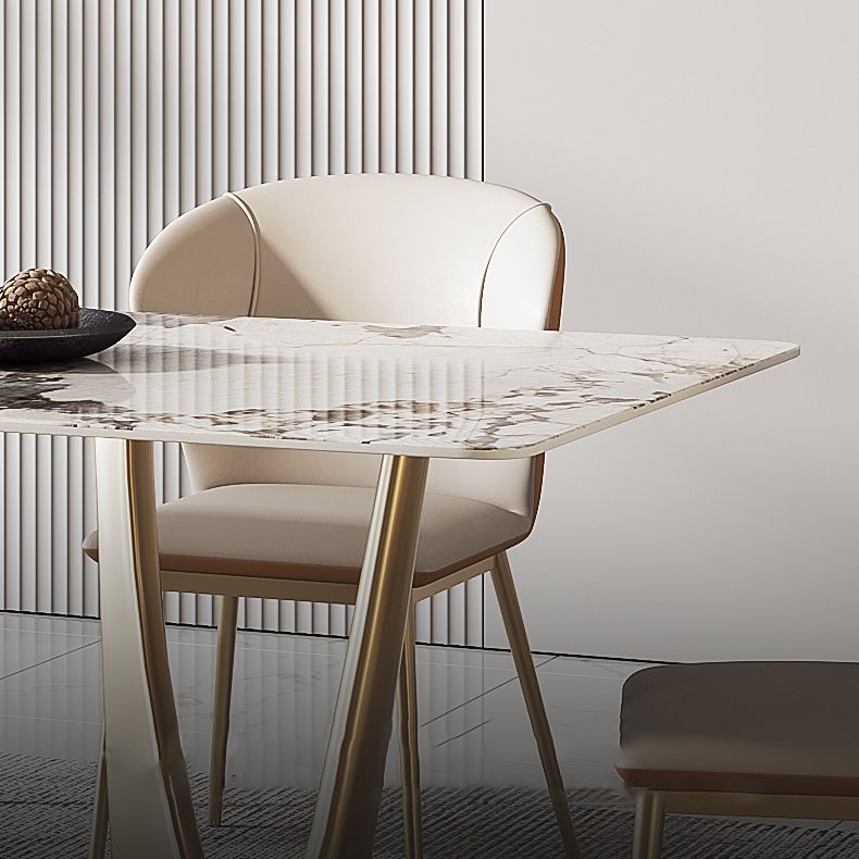 Luxury Sintered Stone Dining Set Rectangle 1/4/5/7 Pieces Dining Room Table Set