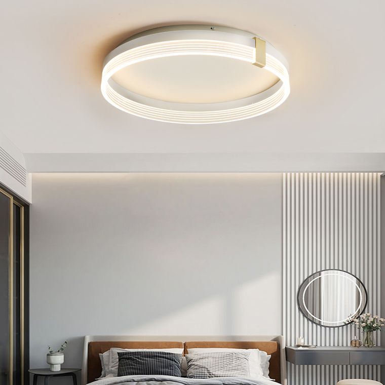 1-Light Modern Ceiling Light Simple LED Ceiling Mount Light with Acrylic Shade for Bedroom