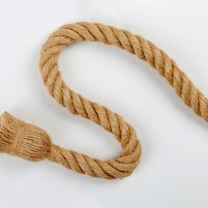 Vintage Bare Bulb Design Drop Lighting 1-Light Rope Pendant Light Fixture for Bar