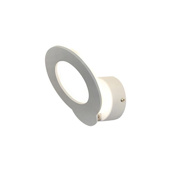 Iluminación de pared círculo/forma cuadrada minimalismo lámpara de pared blanca de aluminio LED en iluminación cálida/natural