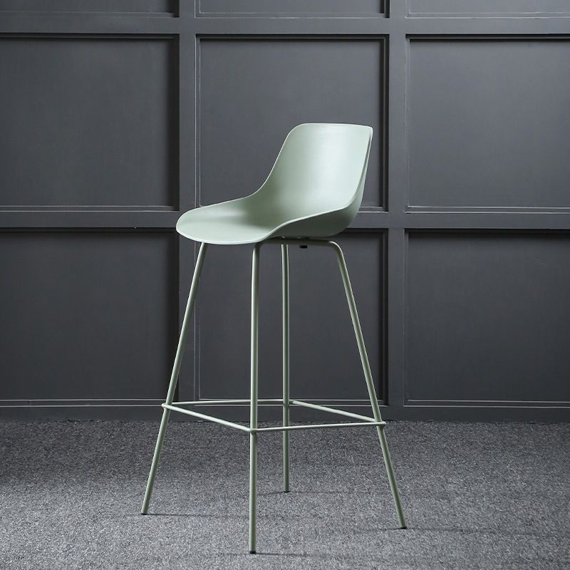 Contemporary Counter Height Stools Plastic Height Bar Stool for Living Room