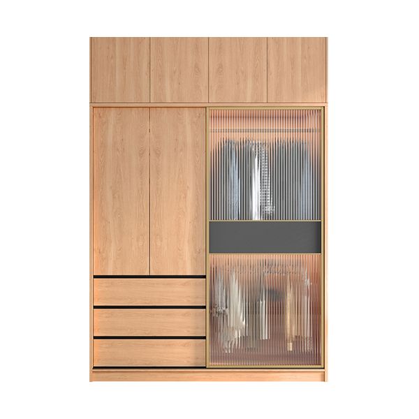 Sliding Engineered Wood Wardrobe Closet Modern Wardrobe Cabinet