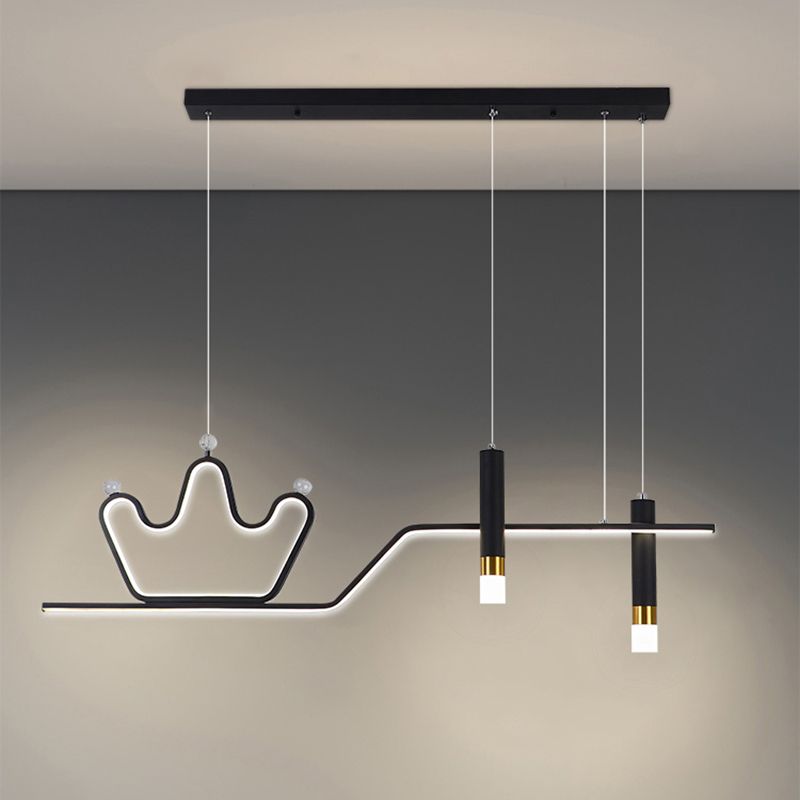 Linear New Modern Island Chandelier Lights LED Aluminum Hanging Ceiling Lights for Dining Room