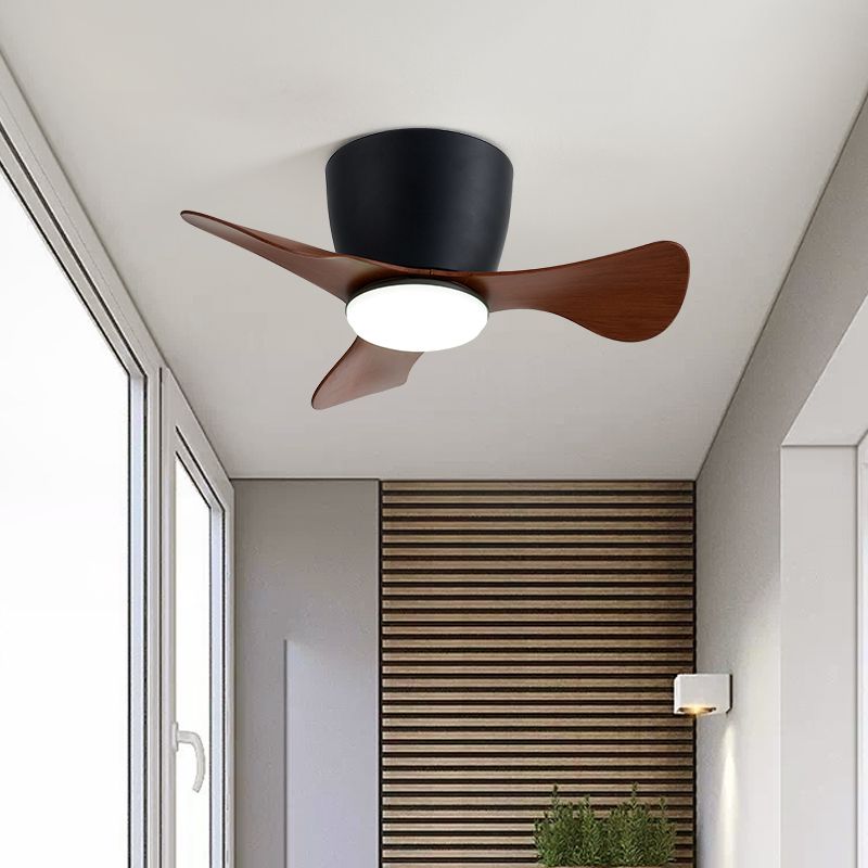 Metal Geometry Shape Ceiling Fan Light Kids Style 1-Light Ceiling Fan Lighting for Bedroom