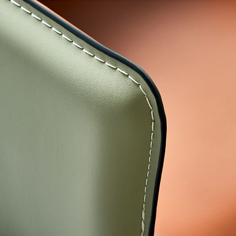 Contemporary Parsons Upholstered Chair Faux Leather Dining Chair for Home