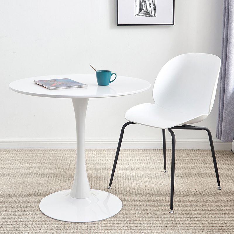 Contemporary Wood Round Dining Set Plastic 1/2/3 Pieces Dining Furniture for Home