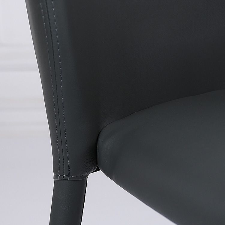 Contemporary Leather Conference Room Side Chair Wingback Dining Chair