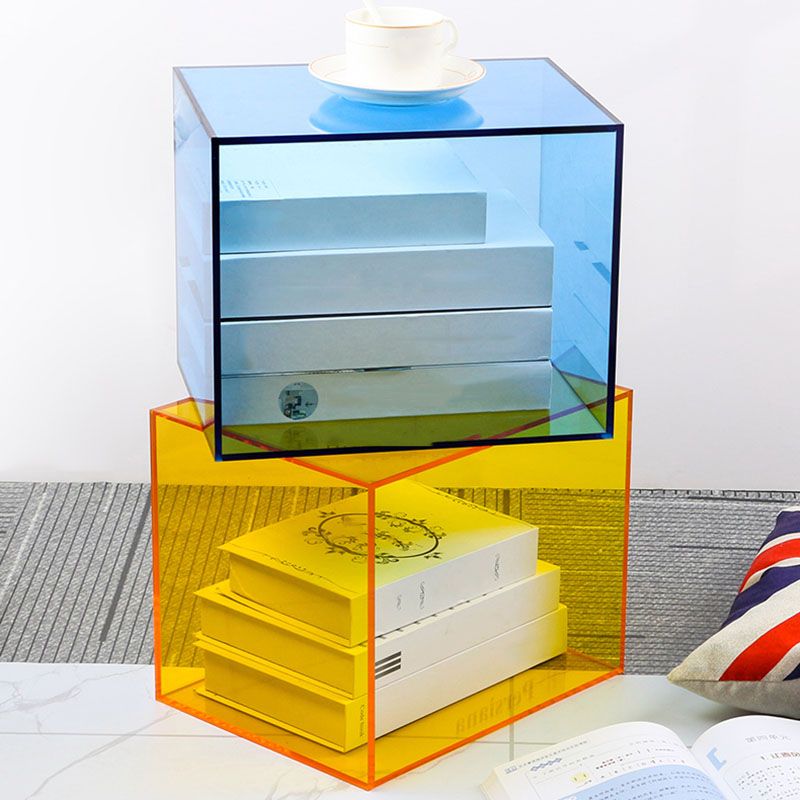 Modern Style Closed Back Bookshelf Vertical Acrylic Bookcase for Office