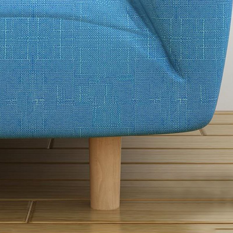 Sofá de brazo cuadrado moderno de tela Biscuit Standard Back 4 Piernas de madera