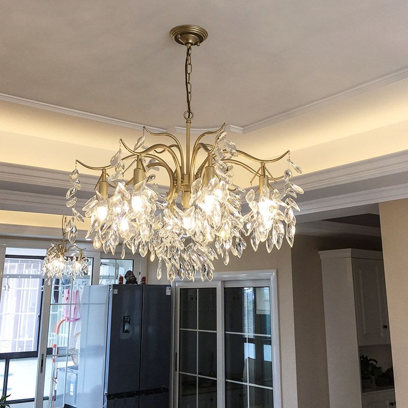 American Branch Chandelier Crystal Multi Light Hanging Light for Bedroom