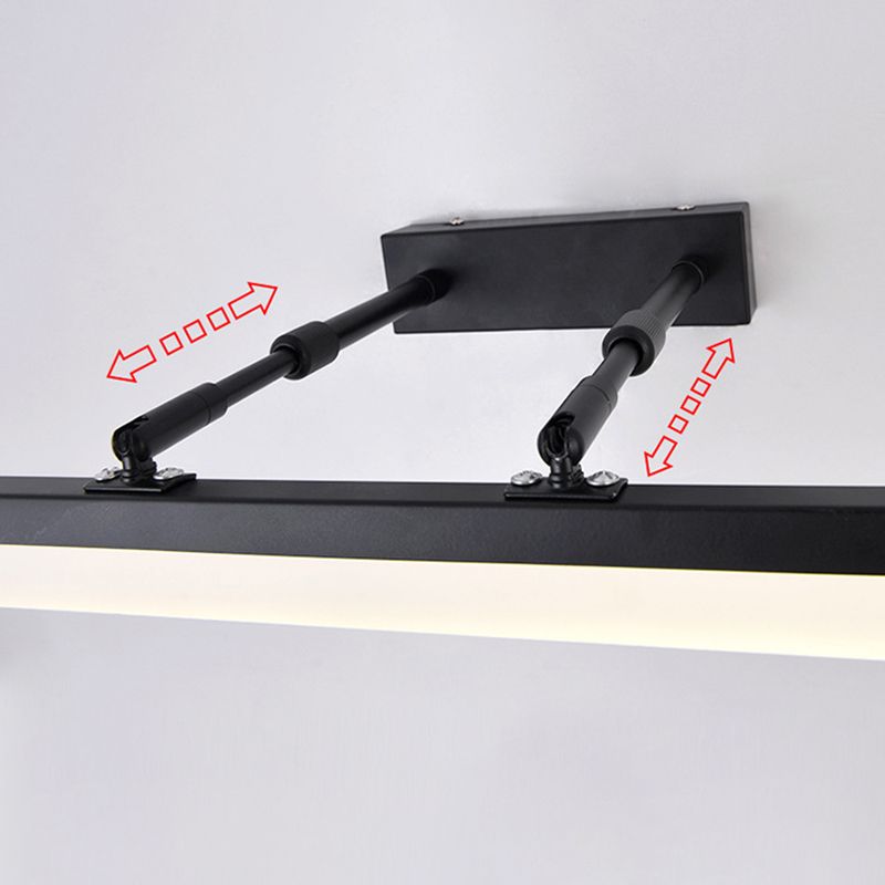 Acryl lineare Wandleuchte minimalistische LED -LED -Schwarzwandhalterung für Badezimmer
