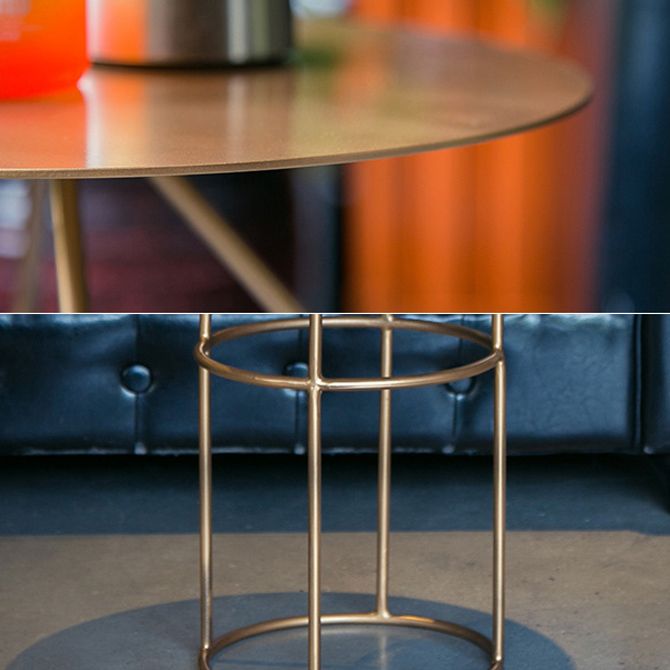 Mid-Century Modern Frame Base Cocktail Table Metal Round Coffee Table