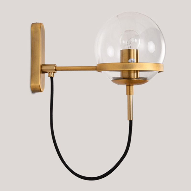 Globe Wandleuchte moderne minimalistische Glas 1 Lichtleuchten