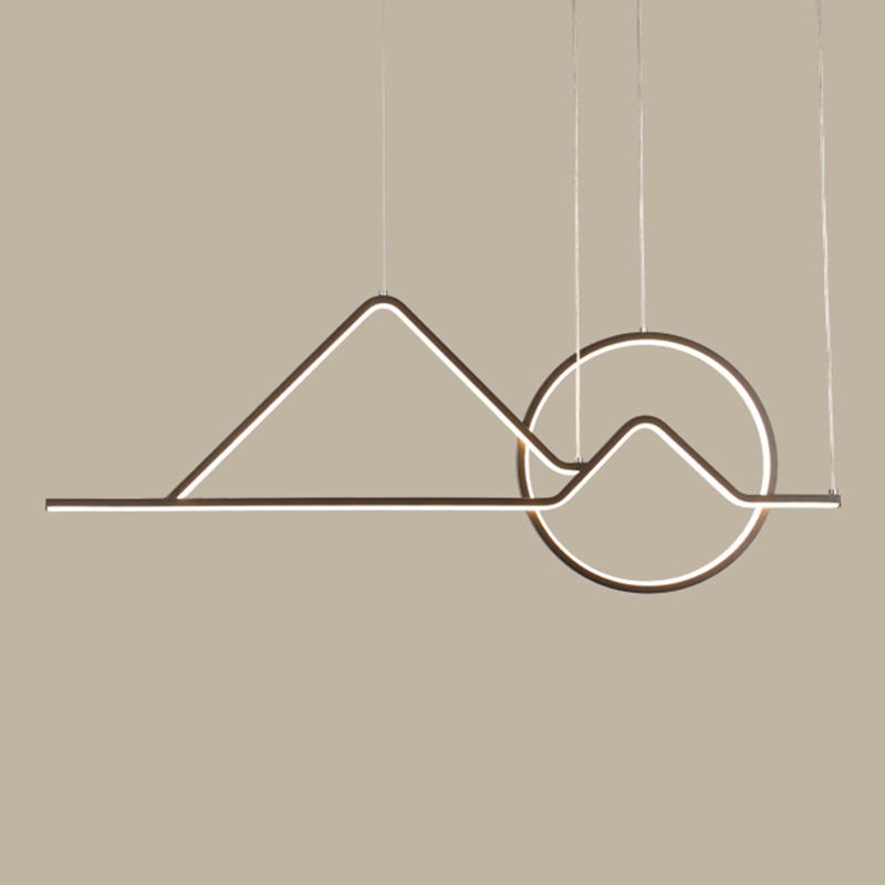 Geometric Island Lighting Modern Lighting Chandelier Metal 3 Light Island Lamps