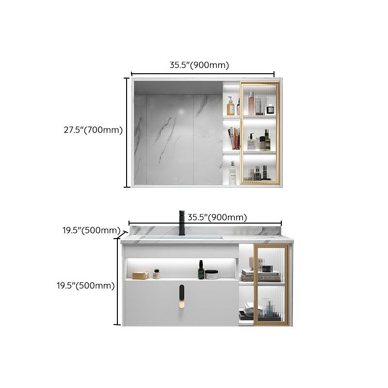 Gorgeous Sink Vanity Wall-Mounted Bathroom Vanity Cabinet with Mirror Cabinet