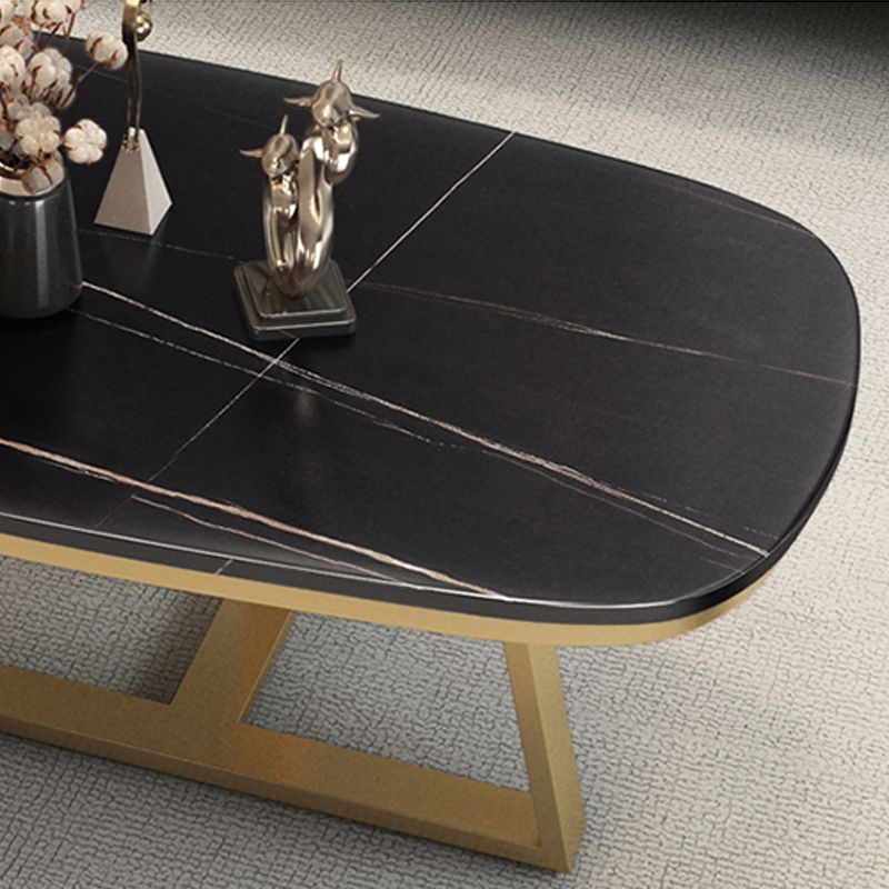 Frame Stone Top Cocktail Table Glam 1 Single Coffee Table - 17.72" H