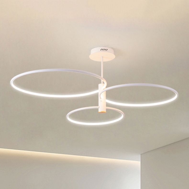 Lámpara de lámparas LED circular simple sala de estar de lámpara colgante