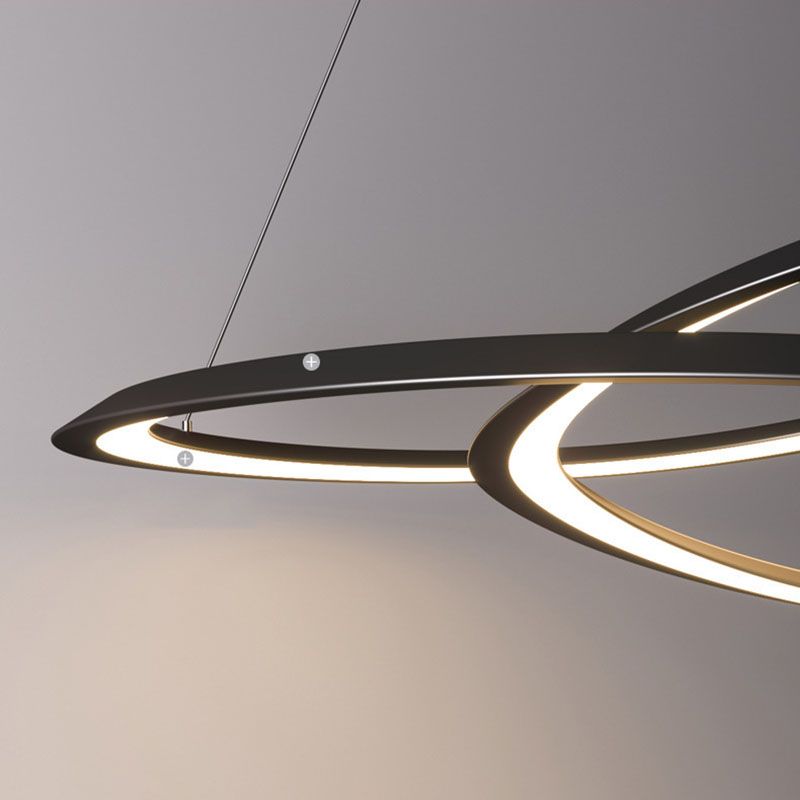 Black Spiral Soffitto a sospensione Lumo a LED a LED a LED IMPICAZIONE LADURA