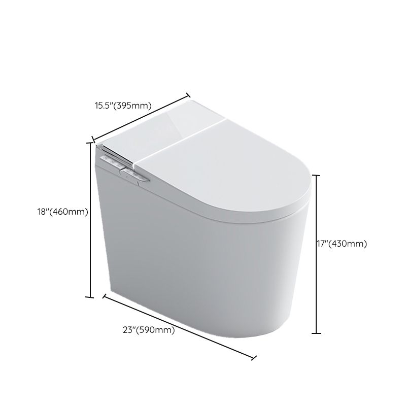 Contemporary White Flush Toilet Heated Seat Included Urine Toilet for Washroom