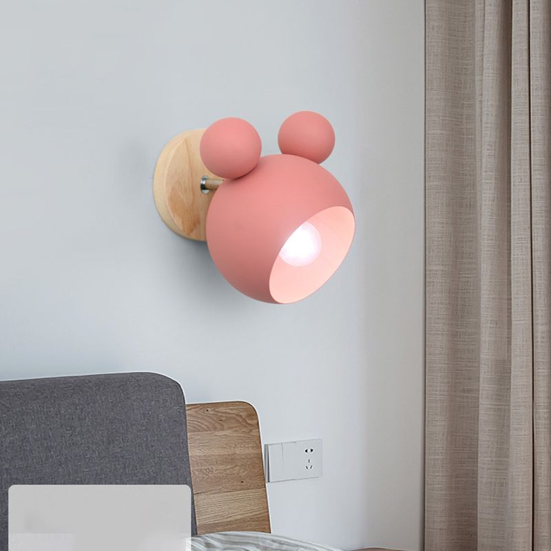 Round Wall Sconce Lighting Contemporary Metal 1 Head Wall Mounted Light Fixture