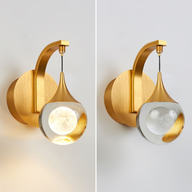 1-Light Geometric Wall Lamps Modern Style Crystal LED Light Fixture