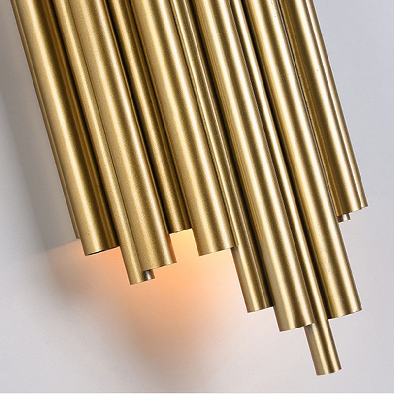 Industrial Wall Light Golden Metallic Shade Wall Light Sconce for Living Room