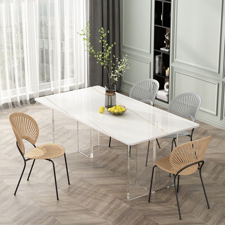 Modern Rectangle Dining Table Set 1/2/5/7 Pieces Dining Set for Home Use