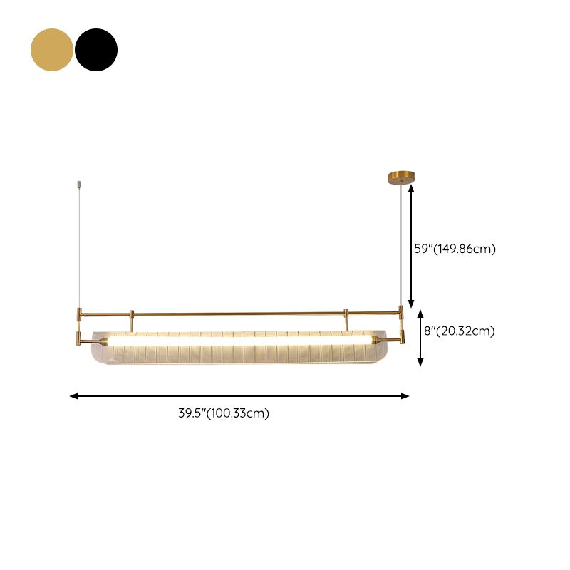 Acrylic Shade Ceiling Pendant Light Modern Linear Shape Island Lighting Ideas for Kitchen