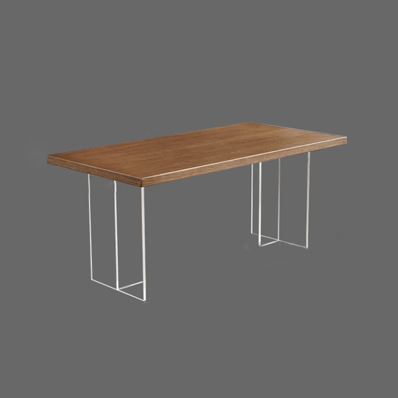 Modern 1/2/5/7 Pieces Rectangle Dining Set Solid Wood Dining Table with Chairs